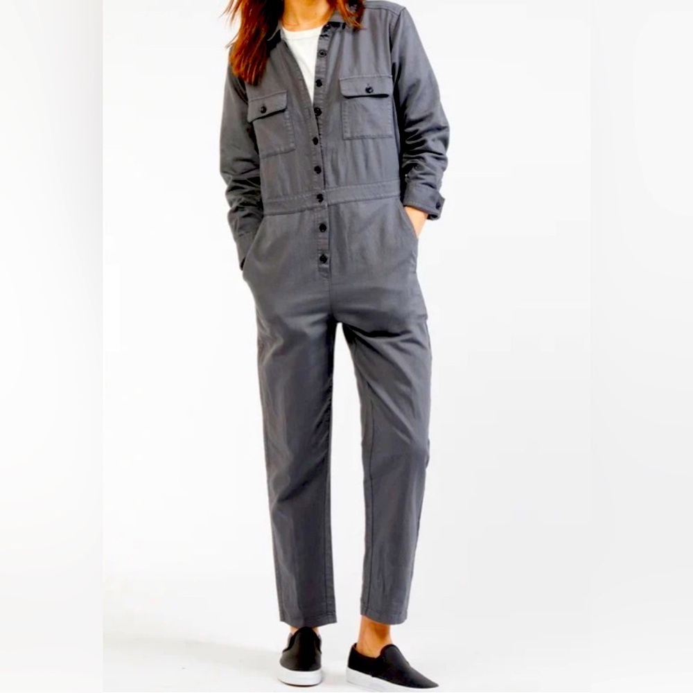 OUTERKNOWN NWT S.E.A. JUMPSUIT ROMPER OVERALL XS GREY REVOLVE ANTHROPOLOGIE - Picture 2 of 14